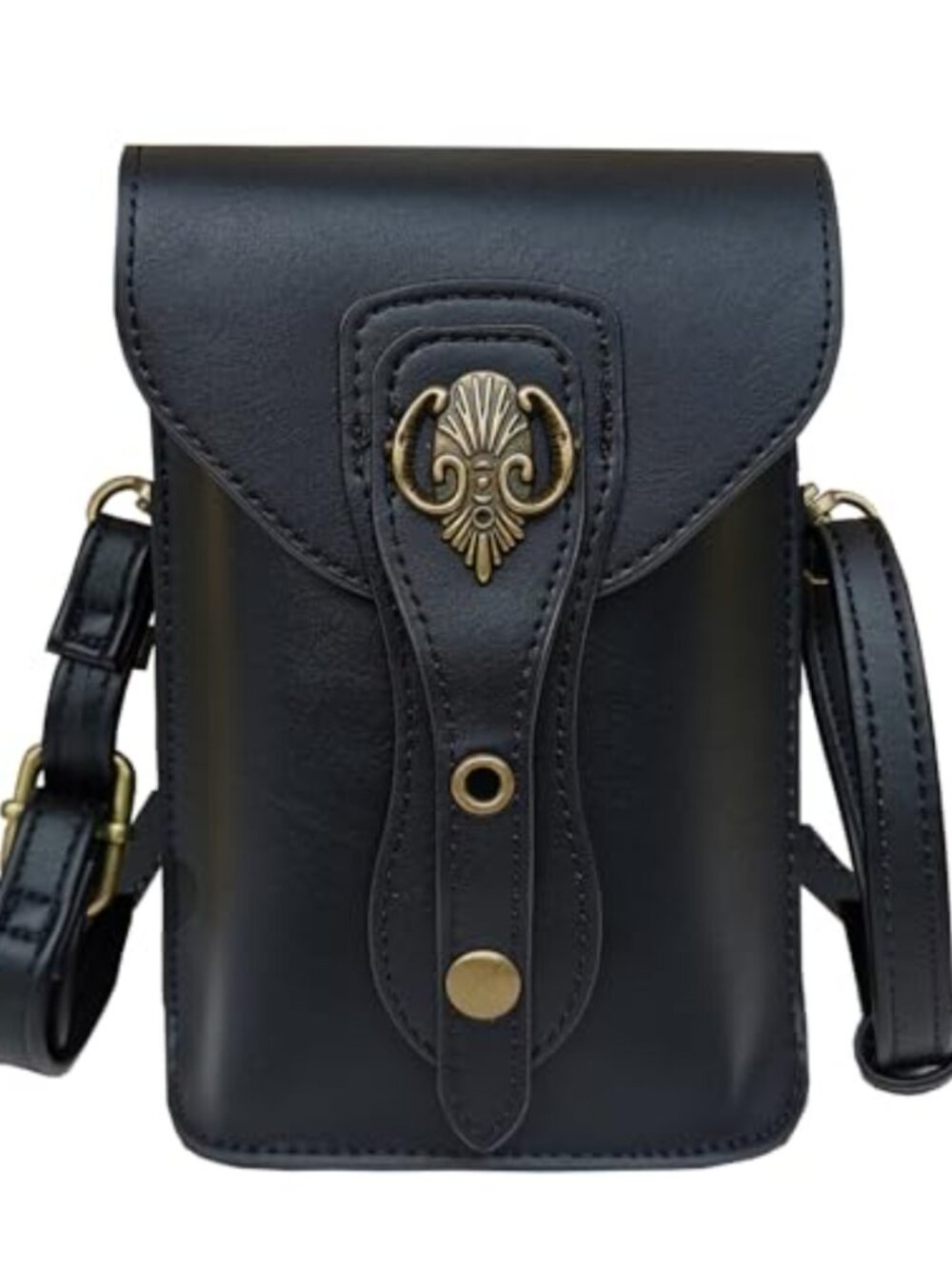 Medieval Leather Belt Pouch - Small Crossbody Cell Phone Bag Renaissance Fair